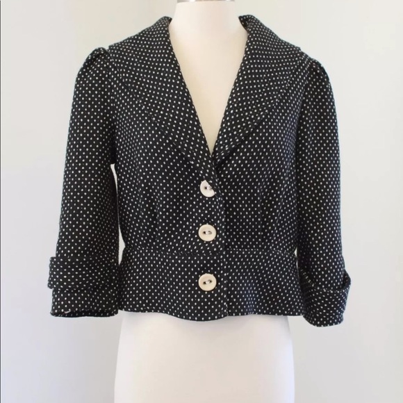 Sanctuary | Couture Cropped Polka Dot Jacket M - Picture 1 of 7